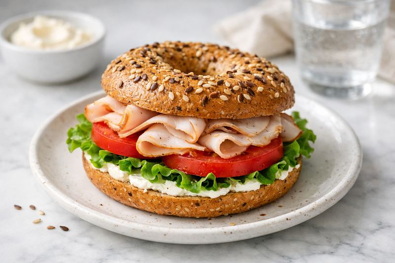 Smoked Turkey Breakfast Bagel