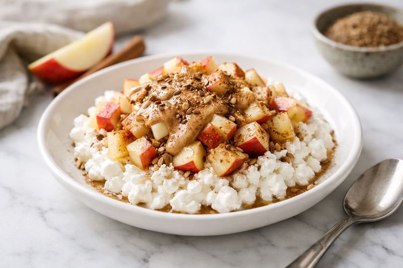 Cinnamon Apple Cottage Cheese Bowl