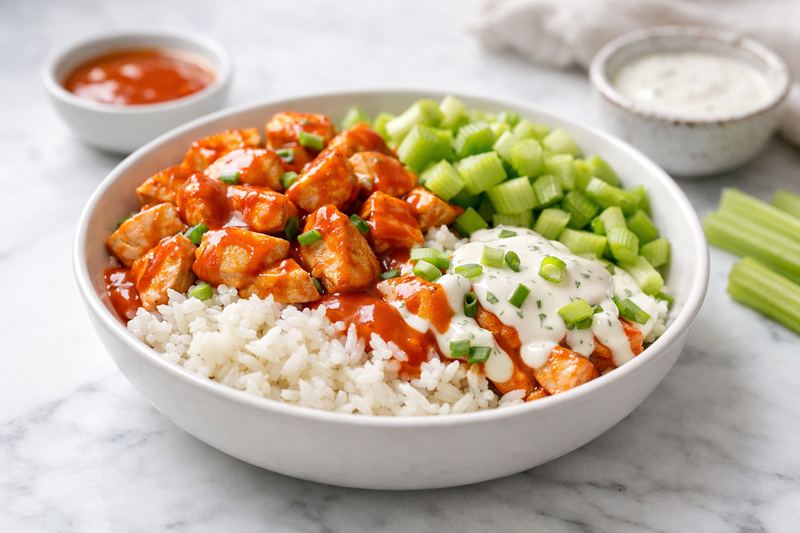 Buffalo Chicken Burrito Bowl