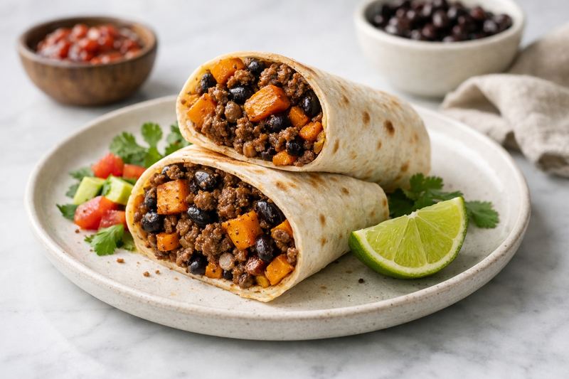 Beef & Sweet Potato Burrito
