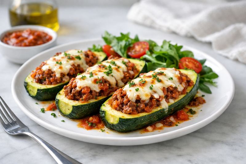 Beef-Stuffed Zucchini