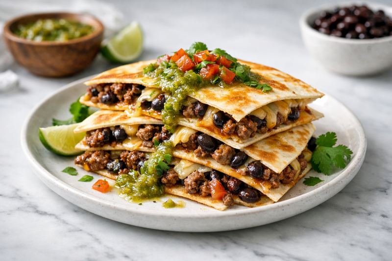 Beef & Black Bean Quesadilla