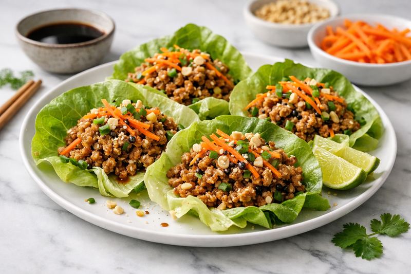 Thai-Inspired Turkey Lettuce Wraps